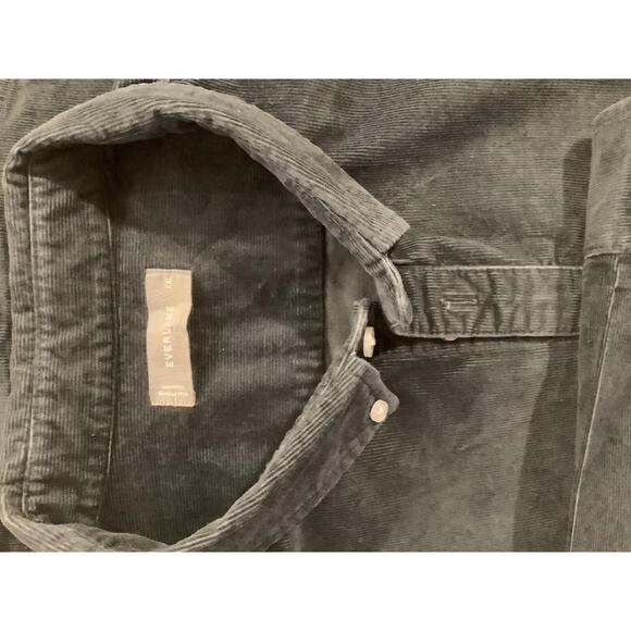 Everlane Classic Corduroy Men’s Button Up Shirt XL Graphite Grey Long Sleeve - Picture 5 of 6